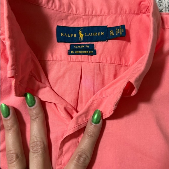 Ralph Lauren Men's Coral Button Down Shirt - Picture 5 of 7